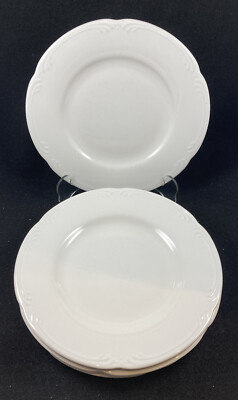 Pfaltzgraff Filigree White Stoneware Salad Plates 8in Set of