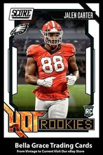2023 Panini Score Jalen Carter #11 Philadelphia Eagles Hot Rookies NFL Football