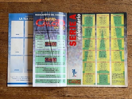 Album figurine SL Italia TUTTO CALCIO 1994 95 COMPLETO card - Main Image