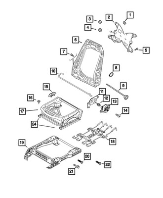 Genuine Mopar Front Seat Back Flex-Mat Left 68130694AA