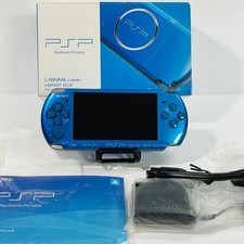 SONY PSP-3000 Vibrant Blue Console Battery Charger Box Tested and Working