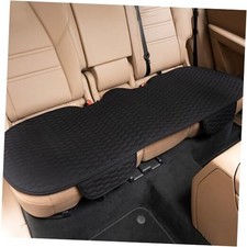 Linen Car Back Seat Cover, Anti-Slip Rear Bench Seat Cover with Black-Back 1PC