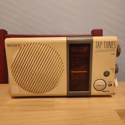 #ad Vintage Sony Tap Tunes ICF S77W TV High TV Low FM AM 4 Band Receiver $11.11