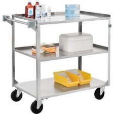 Industrial Stainless Steel Utility Cart 300 lb. Cap 27-1/2""L x 16-1/4""W x