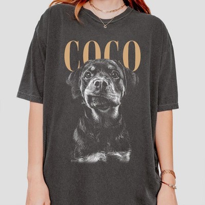 Pet Face Shirt Vintage Style, Dog Photo Shirt Personalized, Dog Mom Gift