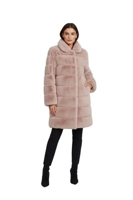 BCBGMAXAZRIA Women's Faux Fur Coat