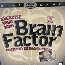 Brain Factor DVD Mind Game Rated E Puzzles 1+ Giocatori Età 14+ Ginger Box Sigillato