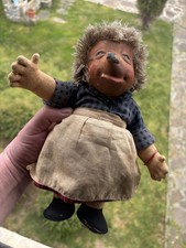 Steiff Mecki Hedgehog Doll 10 Vintage 1950s Original Clothing