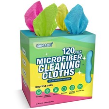 UNIMADE Microfiber Cleaning Cloth, 120 Pack Reusable Paper Towels Microfiber ...