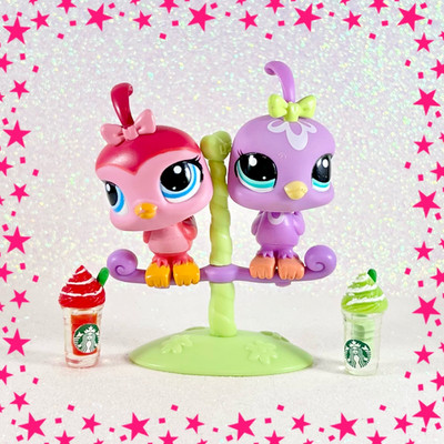   Littlest Pet Shop   LPS Mommy Quail bird 3603 Quail 2639 w/ accessories