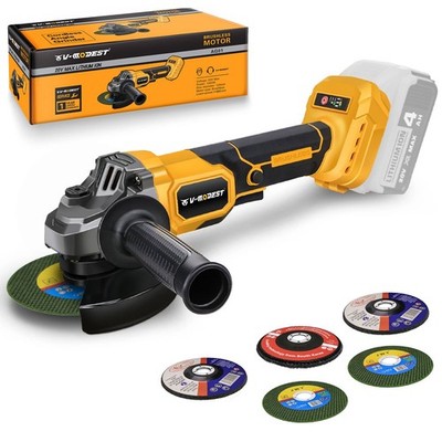 Cordless 4-1/2'' to 5'' Angle Grinder Brushless For Dewalt 20V MAX Battery 3-Speed