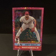 Topps 2025 Heritage Joey Gallo #72 Sparkle Pink Parallel Washington Nationals