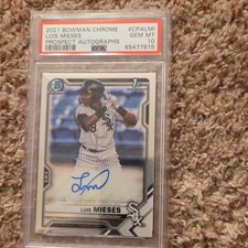 2021 Bowman Chrome Luis Mieses Prospect Autographs CPA-LMI PSA 10