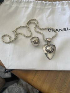 Navajo Artie Yellowhorse Signed Sterling 20in Pendant Ring