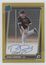 2021 Donruss Optic Rated Rookie Signatures Gold Prizm 9/10 Dane Dunning Auto yl0