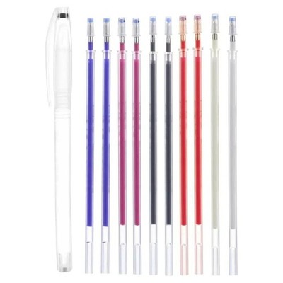 10PCS Heat Erasable Fabric Marker Pen Disappearing Sewing DIY Craft Tool
