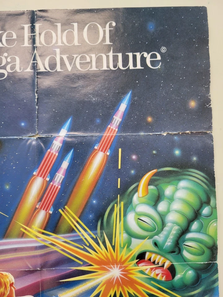 Sega Poster Master System Software Take Hold of adventure Authentic Retro Vtg - Image 3 of 4