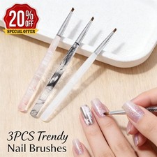 3 PCS Nail Art Design Dotting Painting Drawing Polish Brush Pen Tools Acrylic