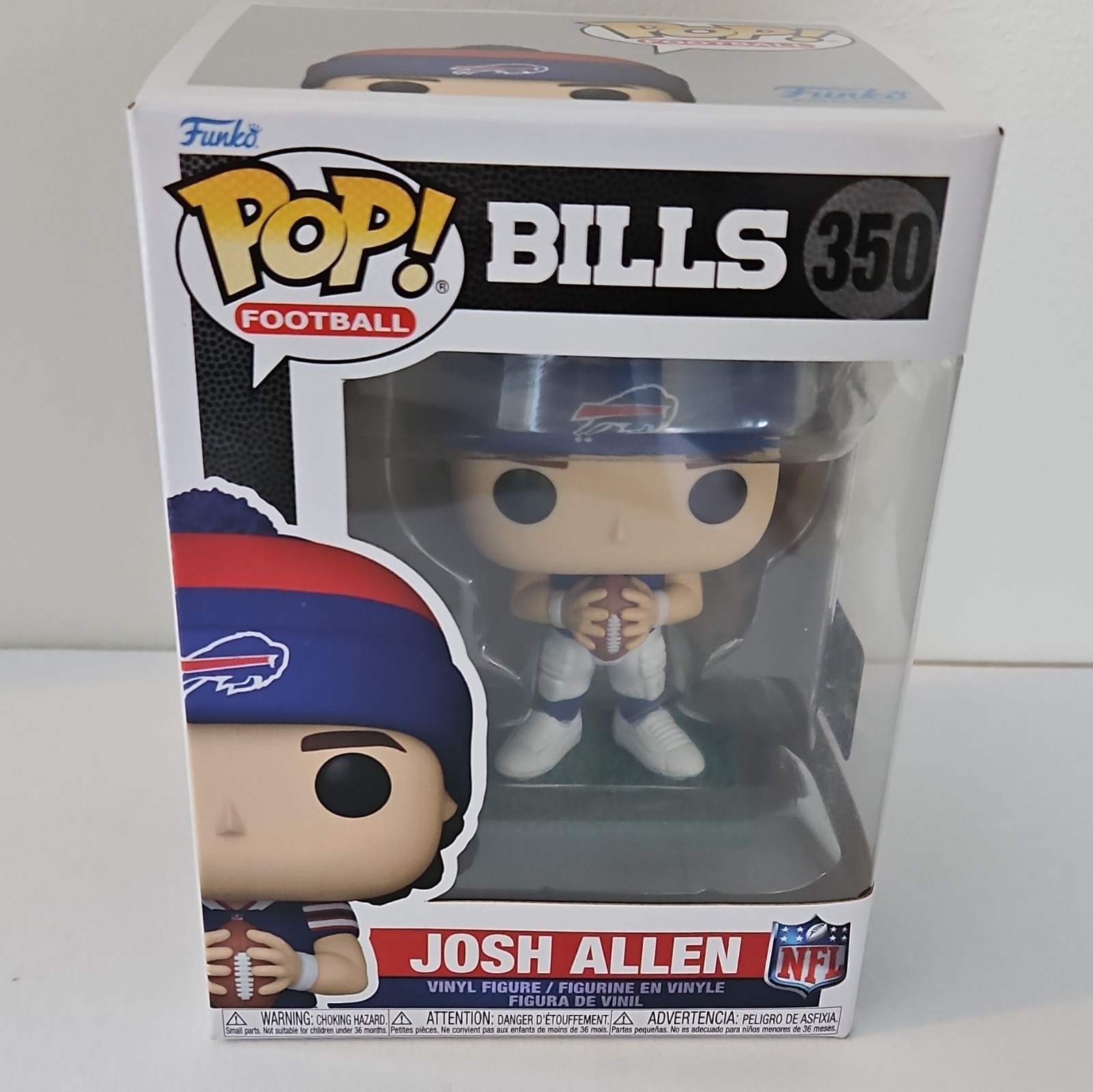 Funko Pop! Football NFL Josh Allen Buffalo Bills #350 Vinyl Figure + protector 