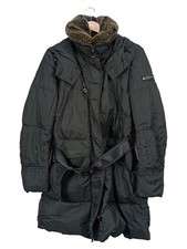Peuterey Damen Parka Gr. 44 Schwarz Daunen Fellkragen Wintermantel