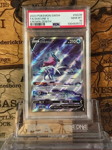 Suicune V GG38/GG70 SWSH: Crown Zenith: Galarian Gallery Holo PSA 10