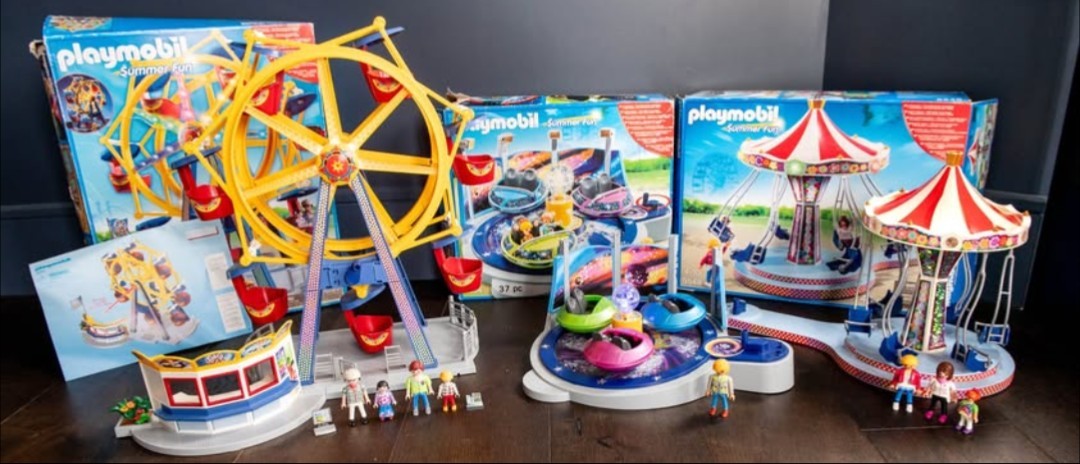 Playmobil Ferris Wheel 5552, Swings 5548 Spinning Ride 5554 