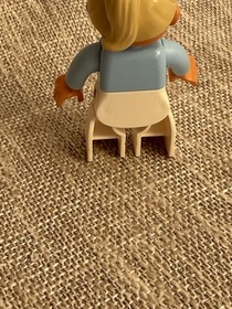 LEGO Duplo Girl Figure 9222-1 Blonde Ponytail Blue Top White Pants 2.5 Inch