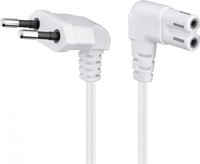 Goobay® Anschlusskabel Eurostecker Beidseitig Abgewinkelt, 1,5 M, Weiß