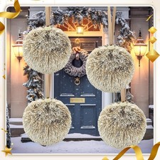 4 Pcs 6 Inch Extra Large Christmas Ball Ornaments Champagne Gold Christmas...