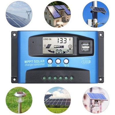 30A MPPT Solar Charge Controller With Dual USB LCD Display V1