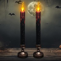 Halloween Kerzen 2 StüCk Blutende Kerzen Mit Halter Deko FüR Halloween