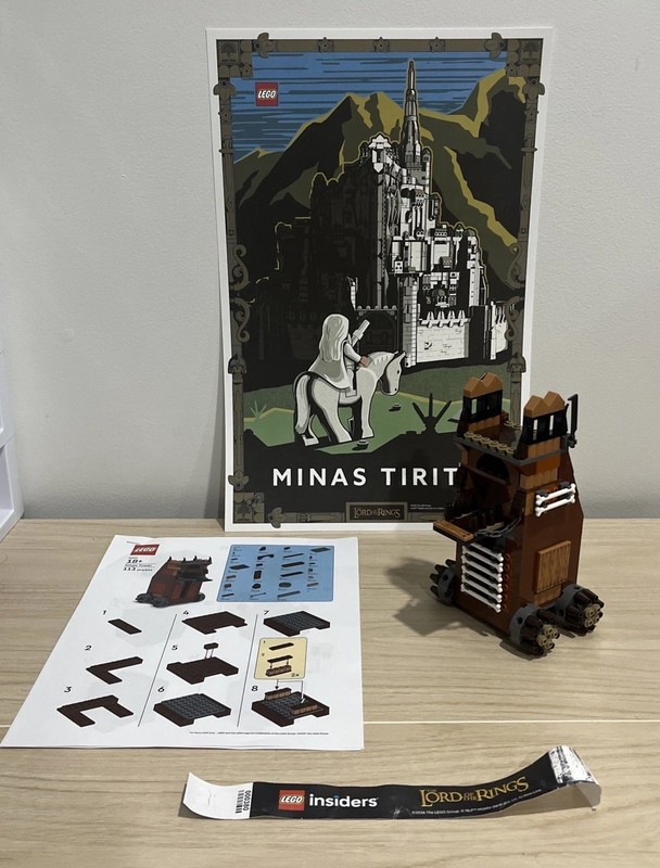 LEGO Lord of the Rings Minas Tirith Launch Event SIEGE TOWER + POSTER *RARE*