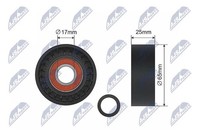 NTY Spannrolle, Keilrippenriemen U.A. FüR Chrysler, CitroËN, Dodge, Fiat, Jeep