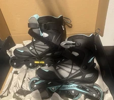 Rollerblade Zetrablade Womens Adult Fitness Inline Skate, Size 8 - Black/Blue