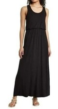 Caslon Women's Sleeveless Scoop Neck Jersey Maxi Dress in Black Large