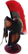 300 Spartan King Leonidas Medieval Armor Helmet Replica with Stand Rustic