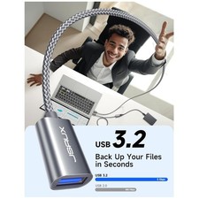 Paquete de 2 cables de extensión USB 3.0 para cámara web, impresora, Xbox