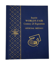 1962 Seattle World's Fair Century 21 Expo Official Bronze Medals Book Set of 9