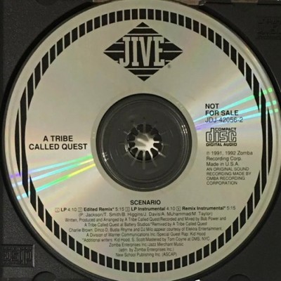 A TRIBE CALLED QUEST - SCENARIO PROMO CD-SINGLE 1992 4 TRACKS RARE HTF