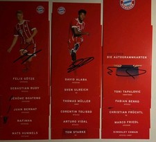 FC Bayern München 17 Original Signierte Autogrammkarten Saison 2017/18