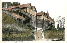 Hand Colored RPPC Postcard Mt. Everest Hotel Auckland Road Darjeeling India