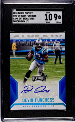 Devin Funchess Auto 1/1-SGC 10/9-2018 Panini Playoff Gameday Signature Touchdown