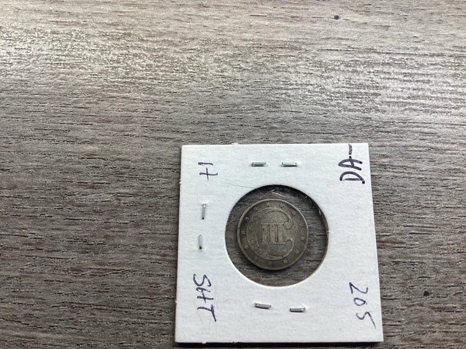 1853 Three Cent Silver Coin Key Date Type 1 No Outline to Stars 052125 27Ada - Image 4 of 4