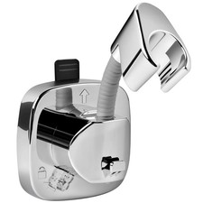 Shower Head Holder 360  Removable Suction Cup No Drill Polished Chrome for