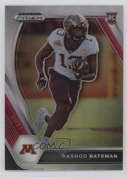 2021 Panini Prizm Draft Picks Silver Prizm Rashod Bateman #116 Rookie RC 0l8m