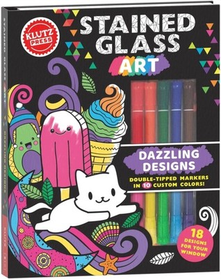 Stained Glass Art Dazzling Designs Klutz Activity Book by Klutz Press HARDBACK