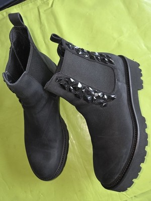 Great Kennel & Schmenger ladies ankle boots beads size 38.5 UK 5.5 black RRP  182
