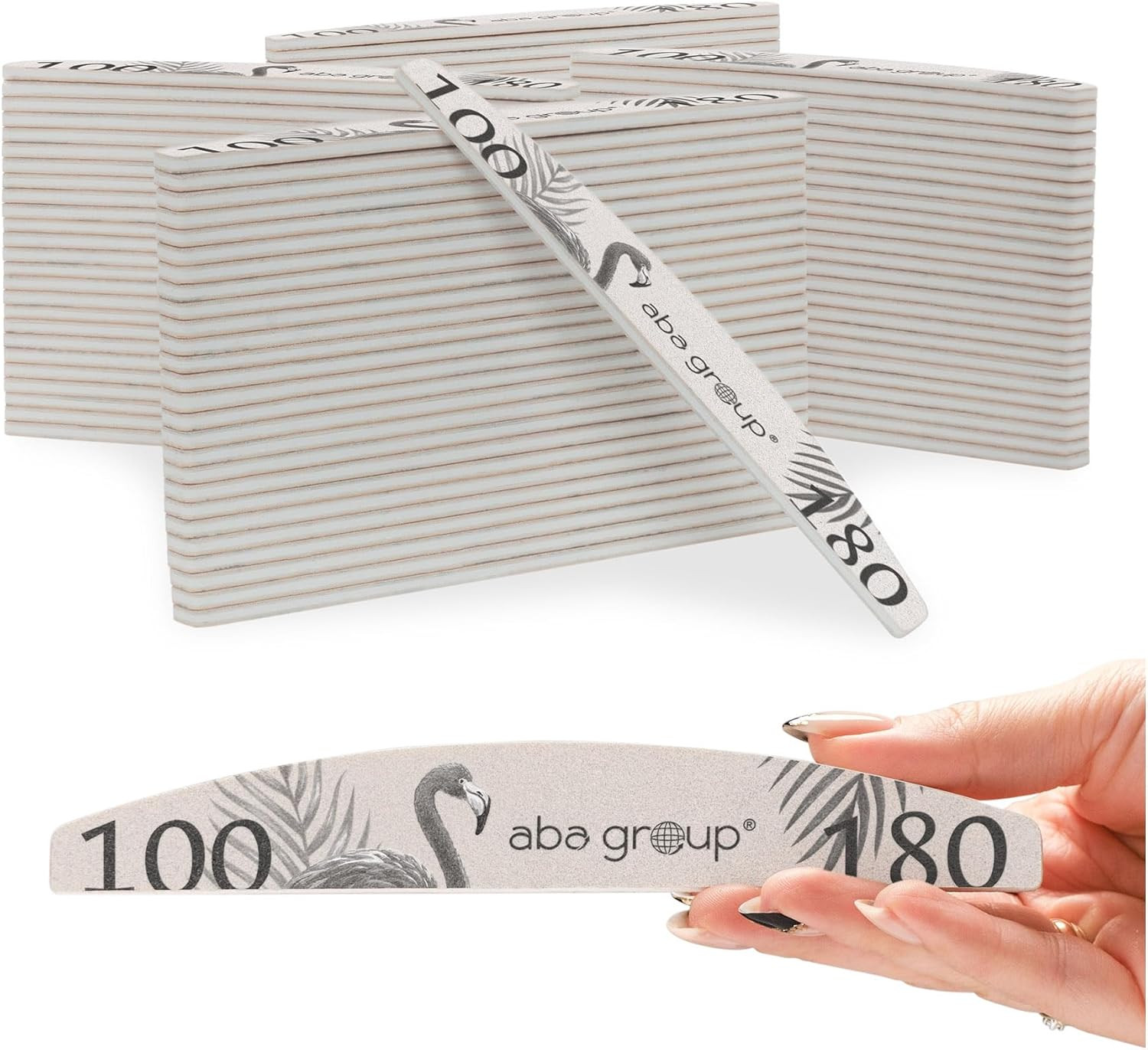 100 Lime Unghie Professionali a Mezzaluna 100/180 - Qualità Estetica