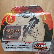 Mattel Jurassic World Battle Damage 15 Pack Mini Dino Set Exclusive Dinosaurs