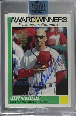 2018 19/30 Matt Williams (2015 Topps Heritage Award Winners) Buyback Auto 4k8